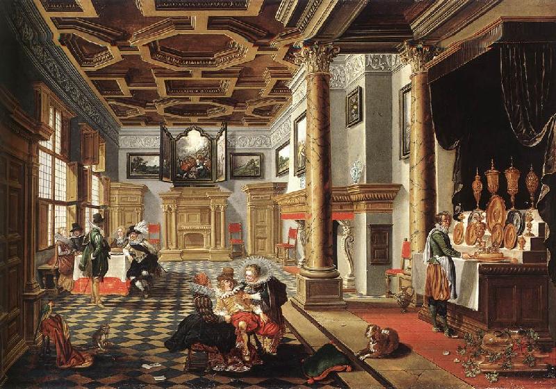BASSEN, Bartholomeus van Renaissance Interior with Banqueters f oil painting picture
